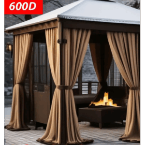 Зимние плотные шторы для шестигранной беседки из oxford 600d